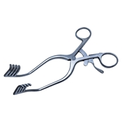 DErrico-Adson Retractor Overall Length 7 1/8" (18cm), Strong Angled Shanks With Blade Height (19.24mm) & Blade Depth (23.66mm) With 4x4 Blunt Prongs 